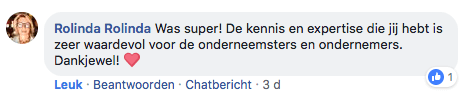 Testimonial – Rolinda grip op bedrijfsgroei Businesscoach, ondernemerscoach en goed verdienen